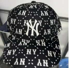 [S] MLB DIA MONOGRAM STRUCTURED NEW YORK YANKEES BALL CAP,BLACK, 3ACPM023NGP001-50BKS [FINAL SALES] (SMLB271)