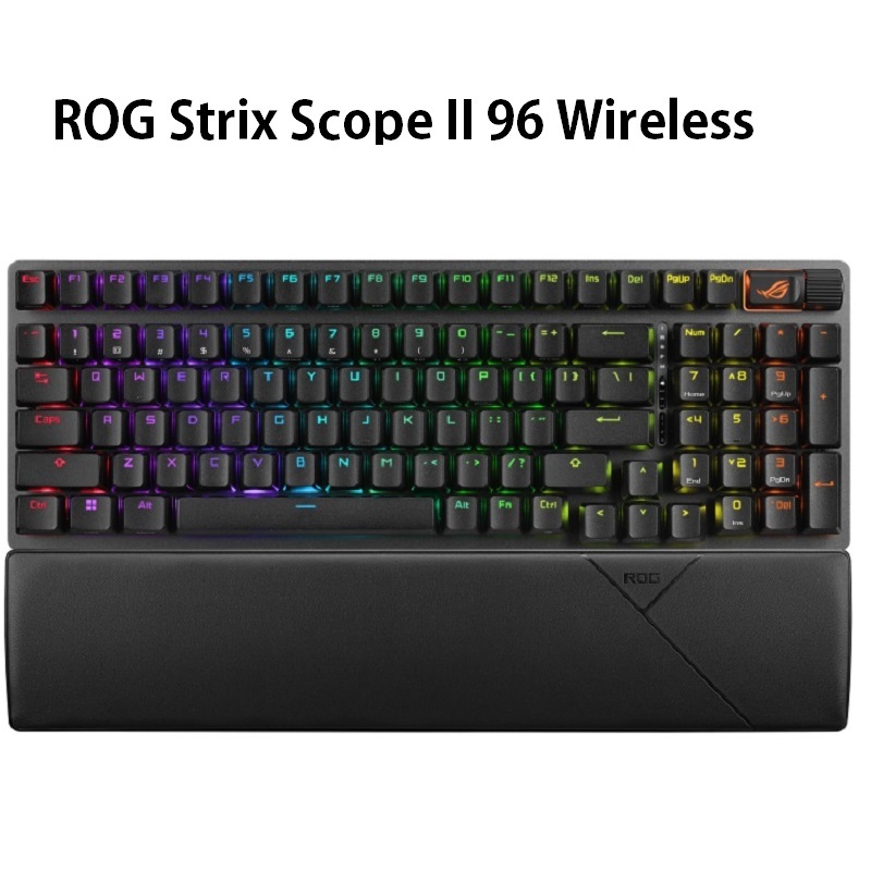 米特3C數位–ASUS 華碩 STRIX SCOPE II 96 WL/PBT 三模電競鍵盤/SNOW軸/90MP037A-BKTA01