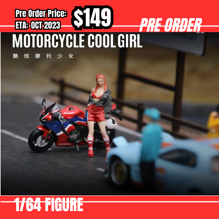 PO-$149 * MoreArt * 1:64 Motorcycle Cool Girl [01/08]