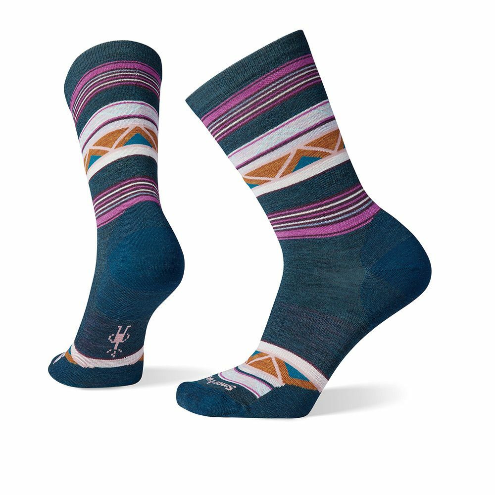 【Smartwool】女中長襪-Zig Zag Valley 暮光藍 / SW001699G74