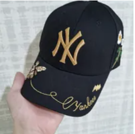 [S] MLB NY BUTTERFLY & FLOWER DESIGN BALL CAP,BLACK,, 3ACPFN01NK0003-50BKS (SMLB276)