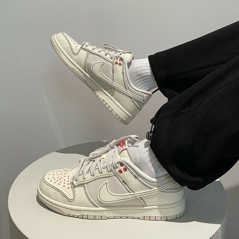 Nike Dunk Low "Light Orewood Brown" 米白帆布 星星 外縫線 牛仔 低筒