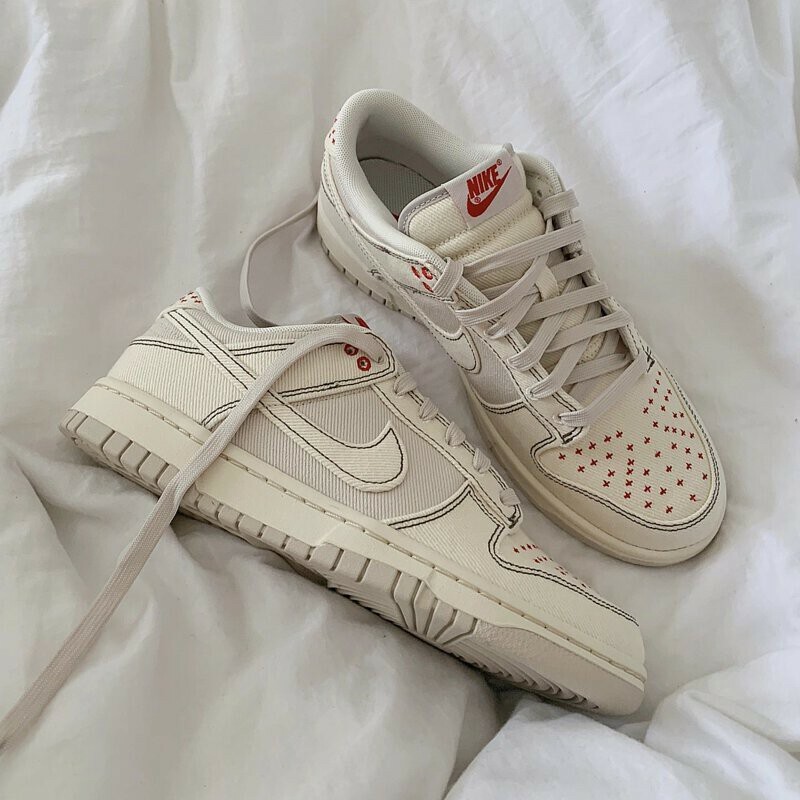 Nike Dunk Low "Light Orewood Brown" 米白帆布 星星 外縫線 牛仔 低筒