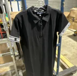 [S] KARL LAGERFELD TAPE LOGO POLO DRESS,BLACK, UKL1347 (SKL693)
