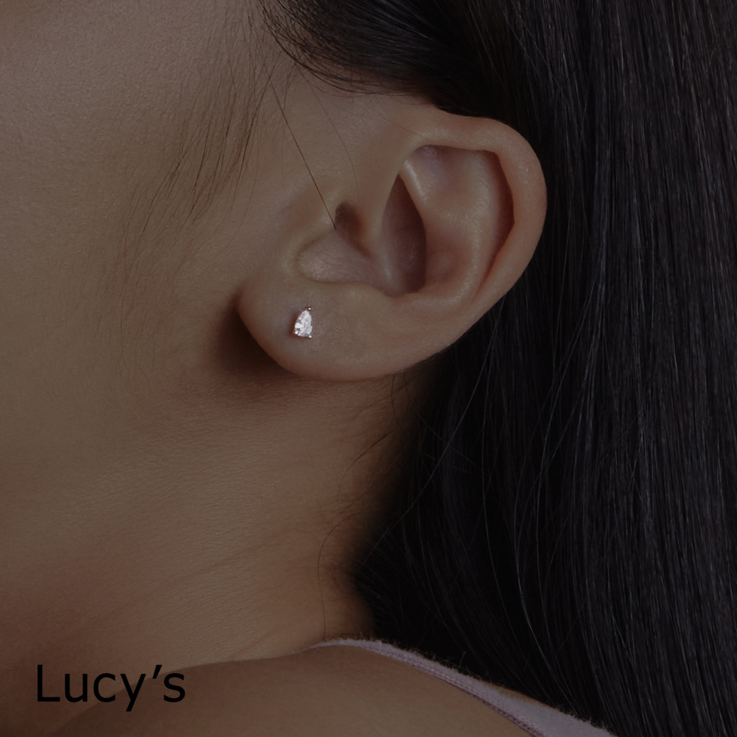 925純銀〔輕銀系列〕雨露 耳環 (106656)