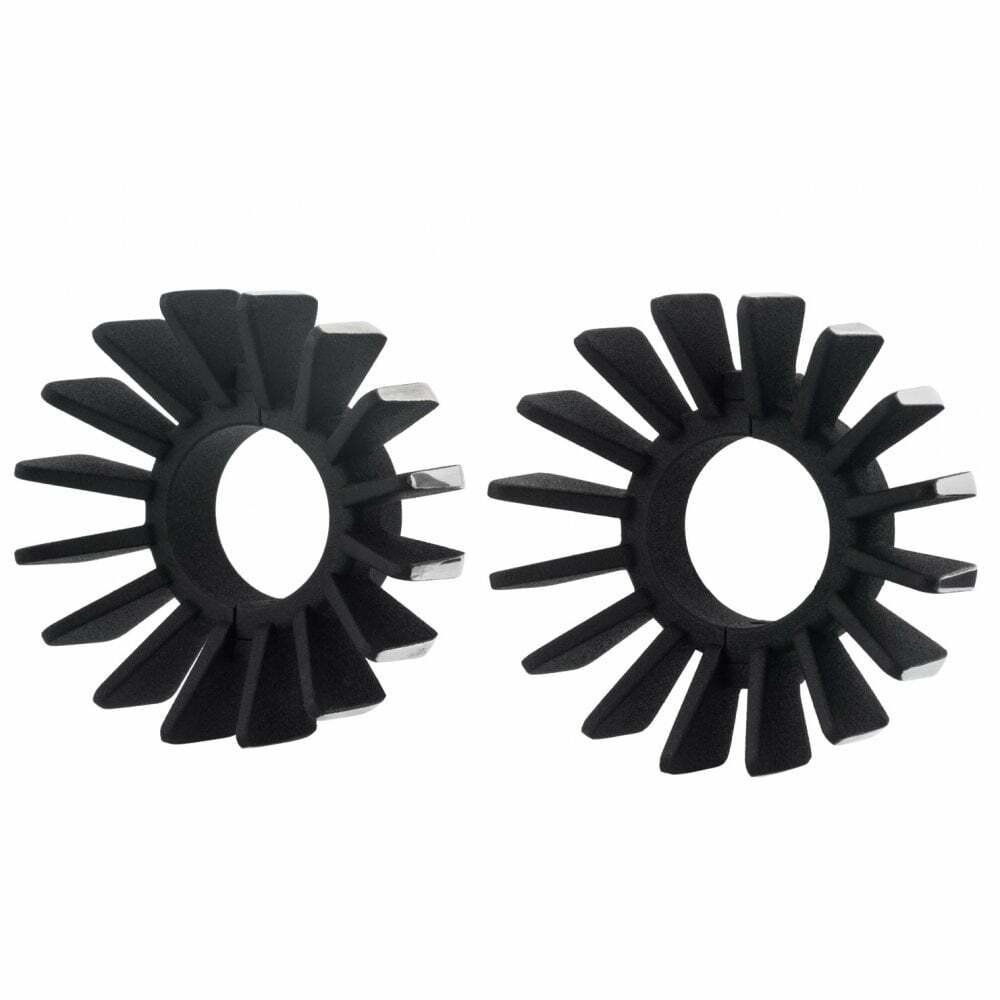 Motone 氣冷凱旋專用 排氣管 散熱 鰭片 - 黑銀