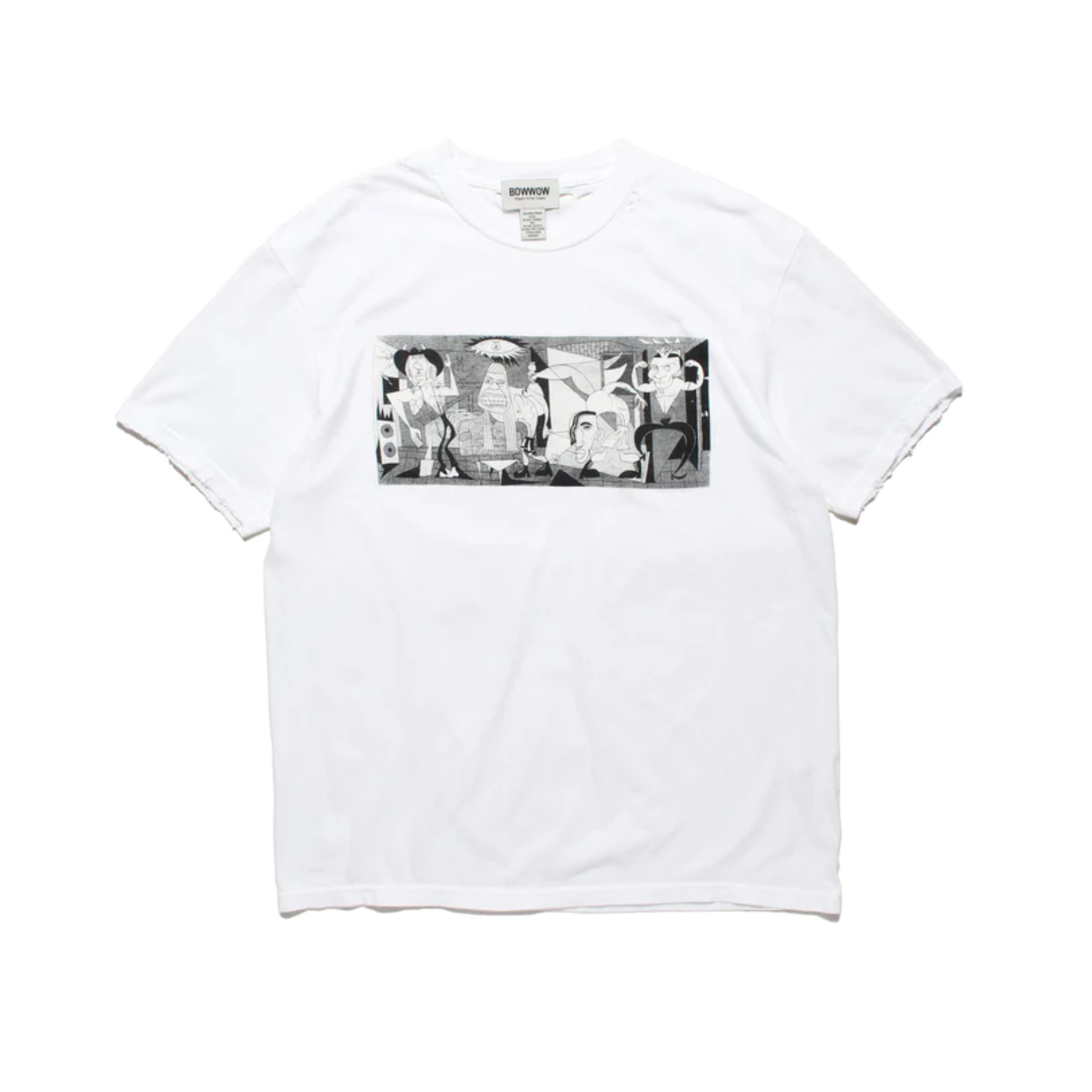 BOW WOW - RED PABLO TEE / WHITE DAMAGE