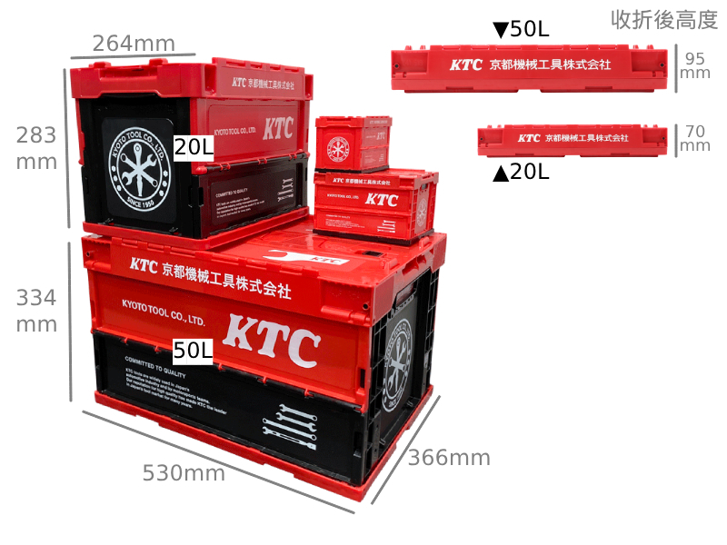 KTC 萬用折疊收納箱尺寸