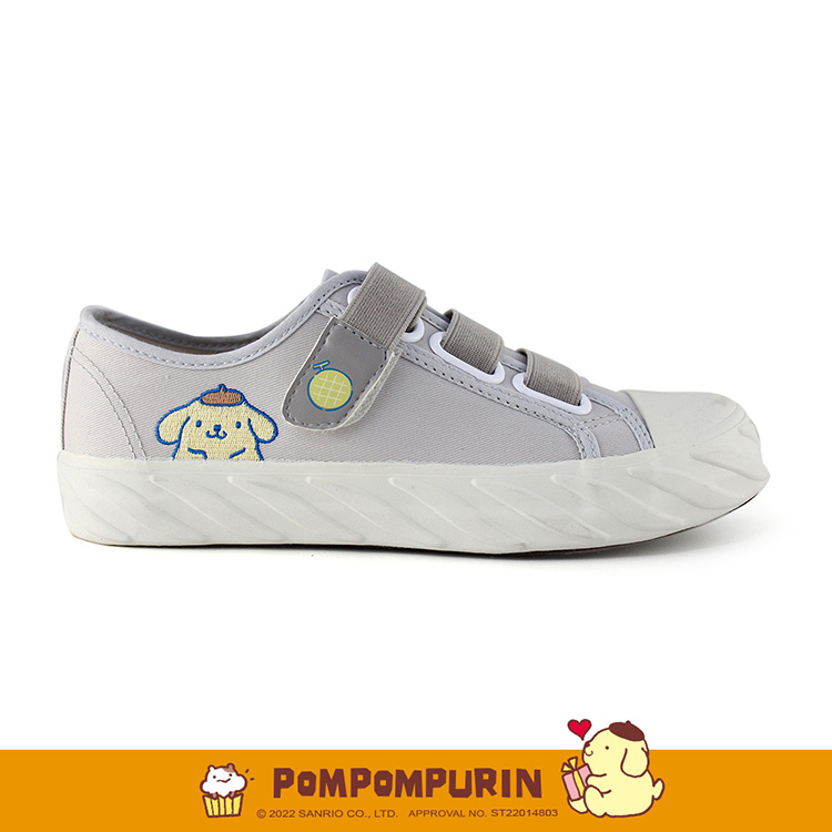 Paidal x Pompompurin 布丁狗哈密瓜棉花糖魔鬼氈餅乾鞋-灰