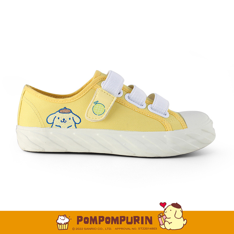 Paidal x Pompompurin 布丁狗哈密瓜棉花糖魔鬼氈餅乾鞋-檸檬黃
