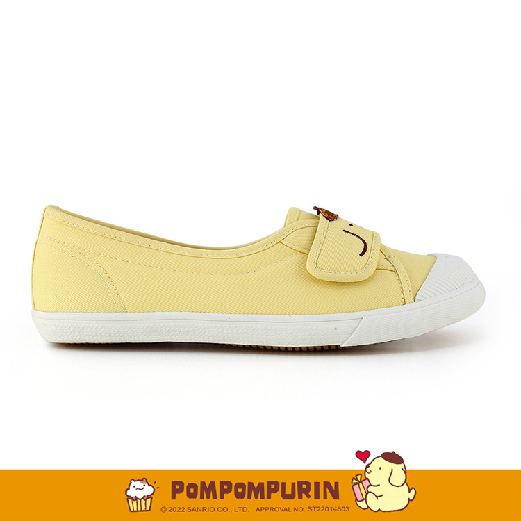 Paidal x Pompompurin 布丁狗萌臉自黏不彎腰鞋娃娃鞋帆布鞋