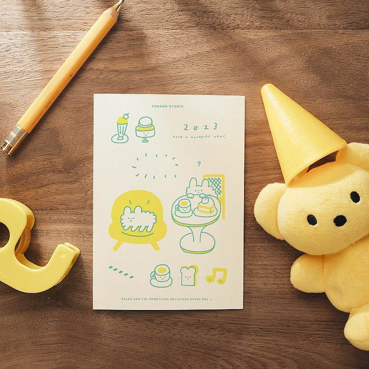 右手超人｜絕版｜孔版印刷明信片｜2023 舒服的日子