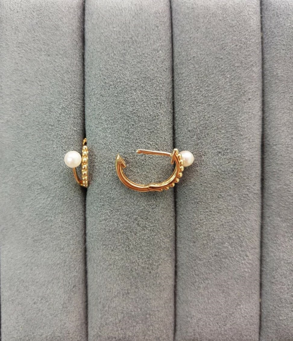 18K Rose Gold Akoya Pearl Earrings