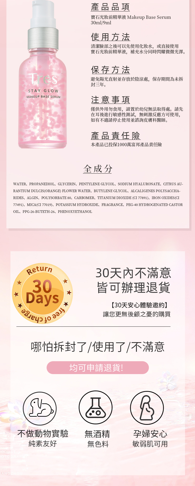 不滿意無條件退費