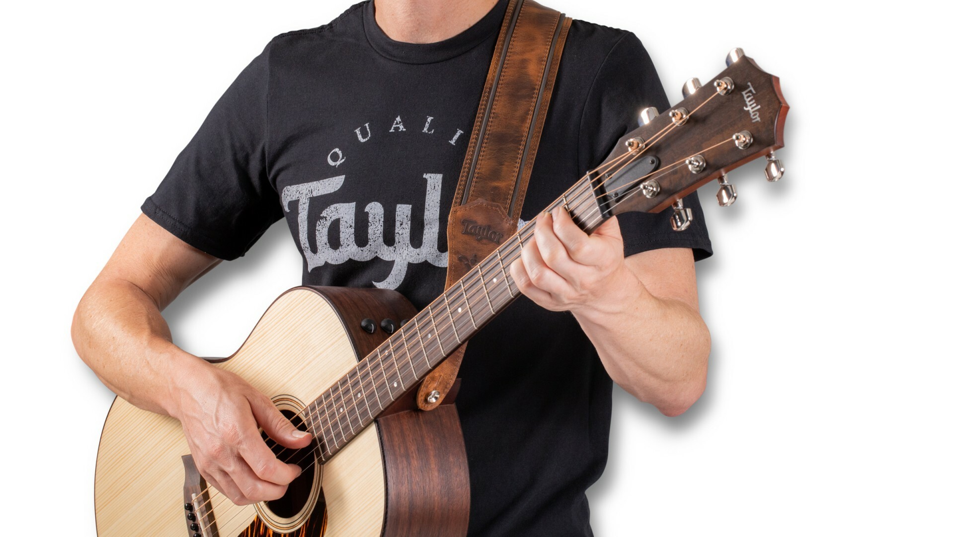 Taylor 背帶 皮革吉他背帶 Weathered Brn TLOP-4125-25