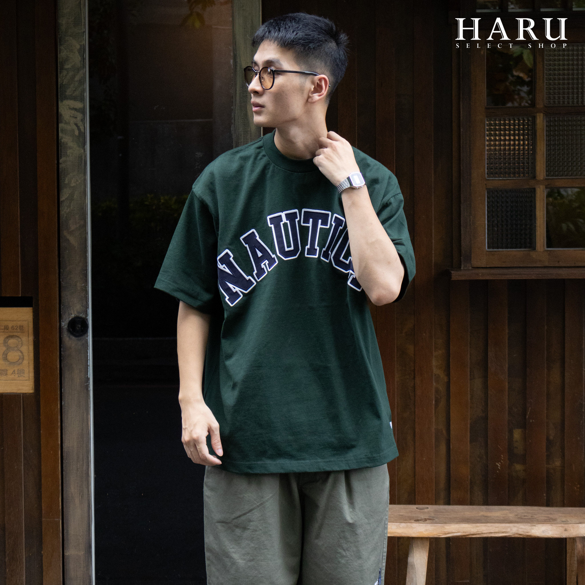 NAUTICA TOO HEAVY ARCHE LOGO TEE - Tシャツ