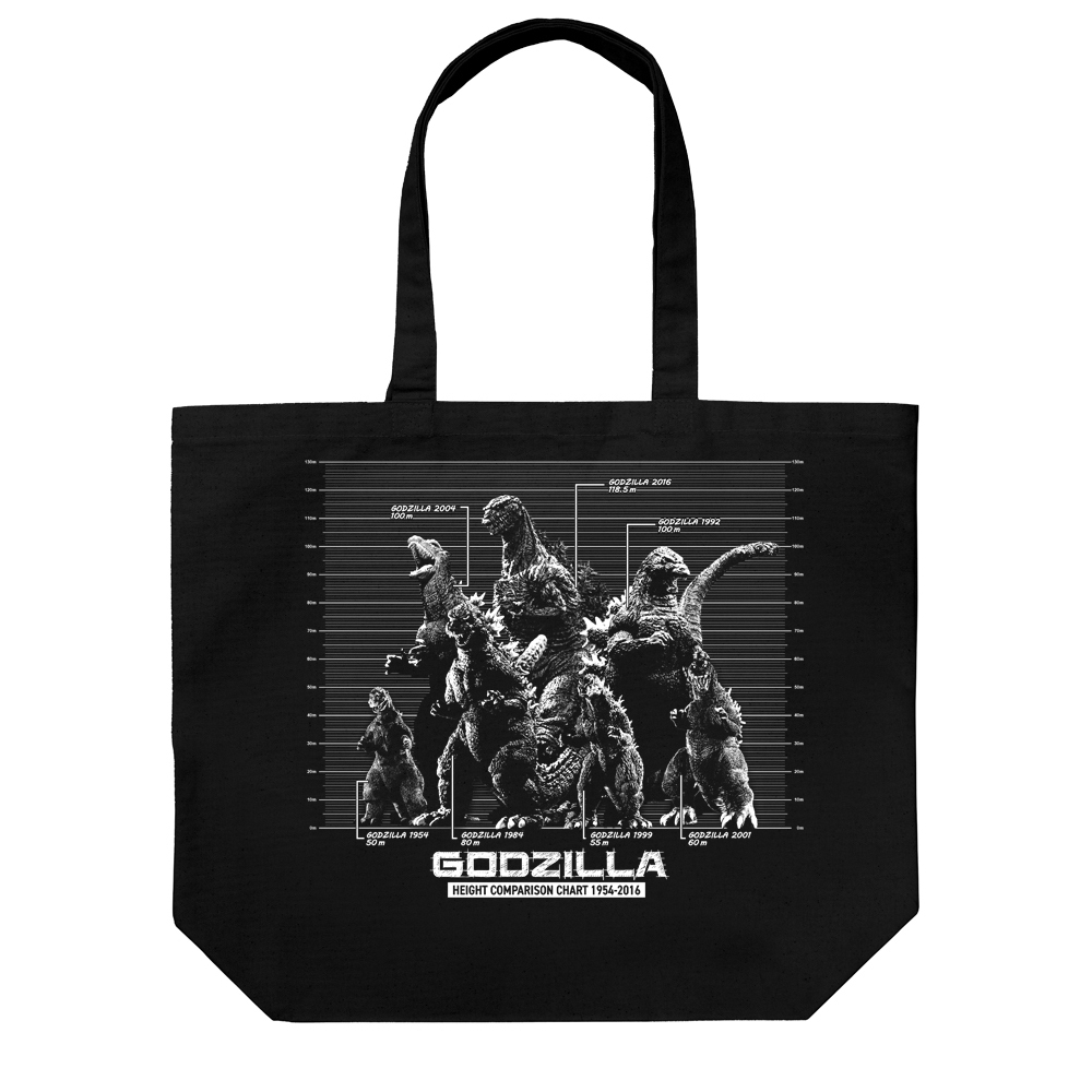 Cospa 0729 ｺﾞｼﾞﾗ 歴代ｺﾞｼﾞﾗ身長比較表 ﾗｰｼﾞﾄｰﾄ/BLACK