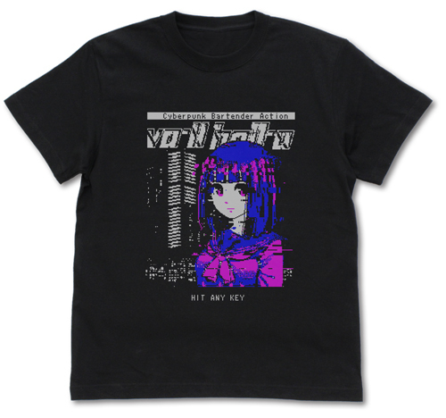Cospa 0519 VA-11 Hall-A アナ Tシャツ [VA-11 HALL-A] BLACK