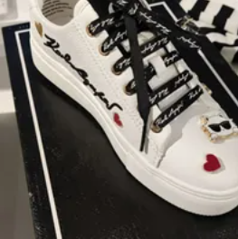[S] KARL LAGERFELD CATE PINS LACE UP SNEAKER,BRIGHT WHITE, KL215140-8IW (SKL700)