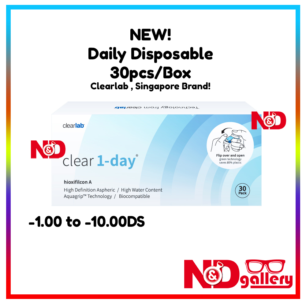 Clearlab Clear 1 Day 30pcs/Box Daily Clear Contact lens -0.50 to -10.00 DS