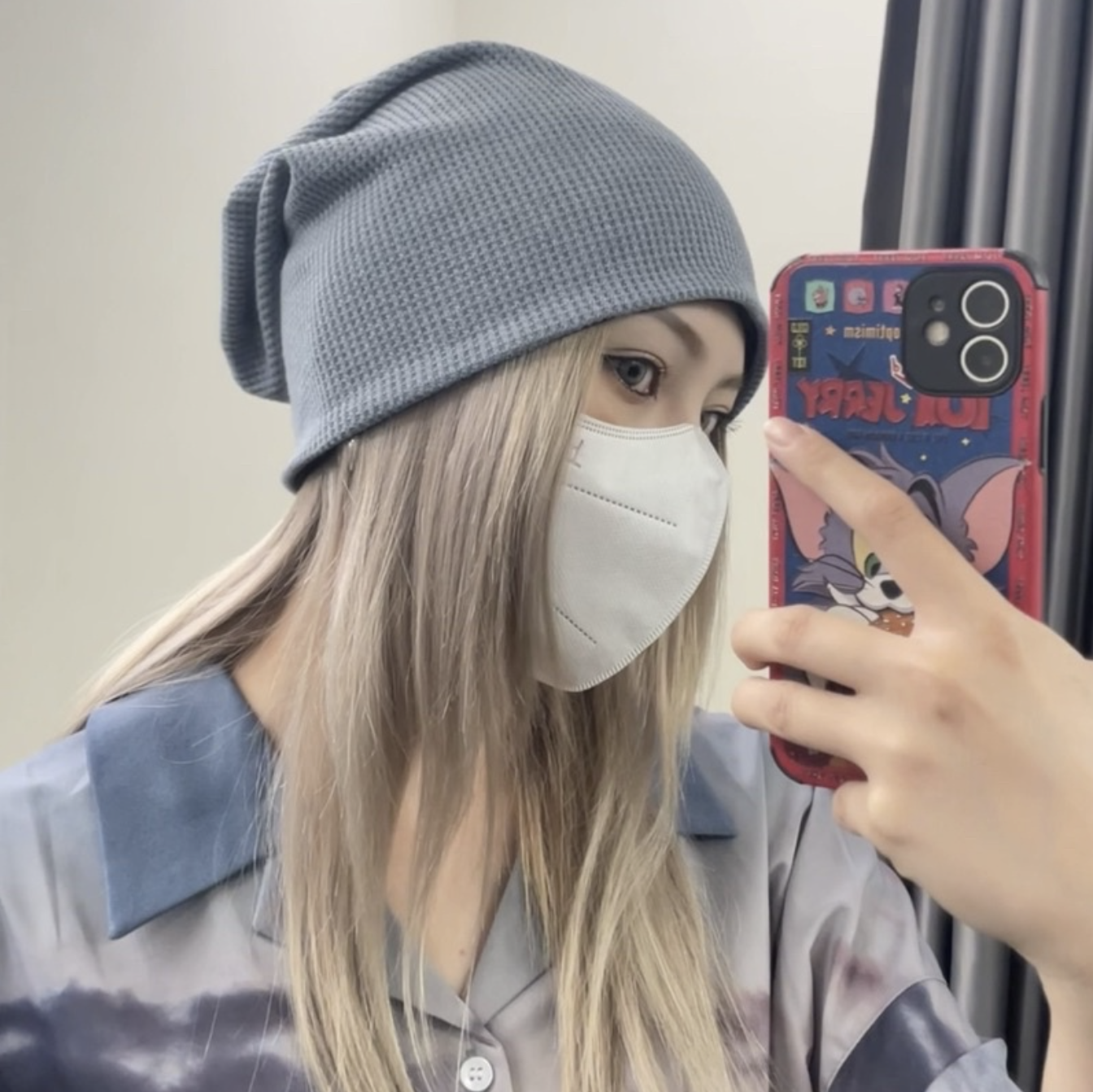 JIN UNIVERSAL 韓國 華夫格冷帽 華格夫 堆積感 包頭 顯小臉