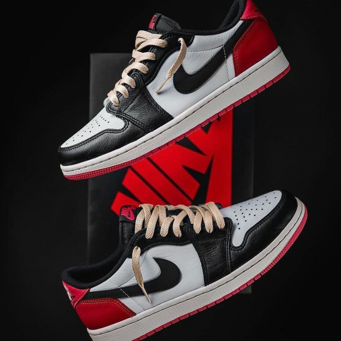 Nike Air Jordan 1 Low OG "Black Toe" 黑腳趾 芝加哥 白黑紅
