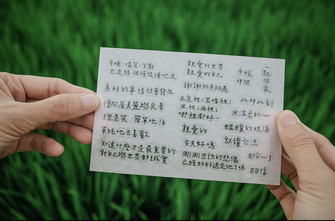路很慢地走 文字轉印貼紙 兩張一組｜青青的島 臺灣