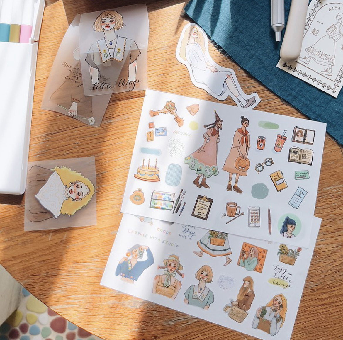 百花之歌 轉印貼紙(兩張一組) 甜蜜生活