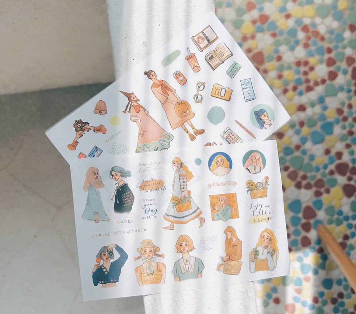 百花之歌 轉印貼紙(兩張一組) 甜蜜生活