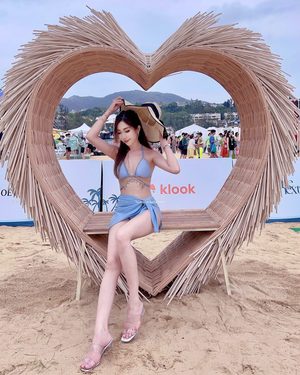 KS098 Princess Mermaid 3-Piece Swimsuit Bikini Set (Blue)