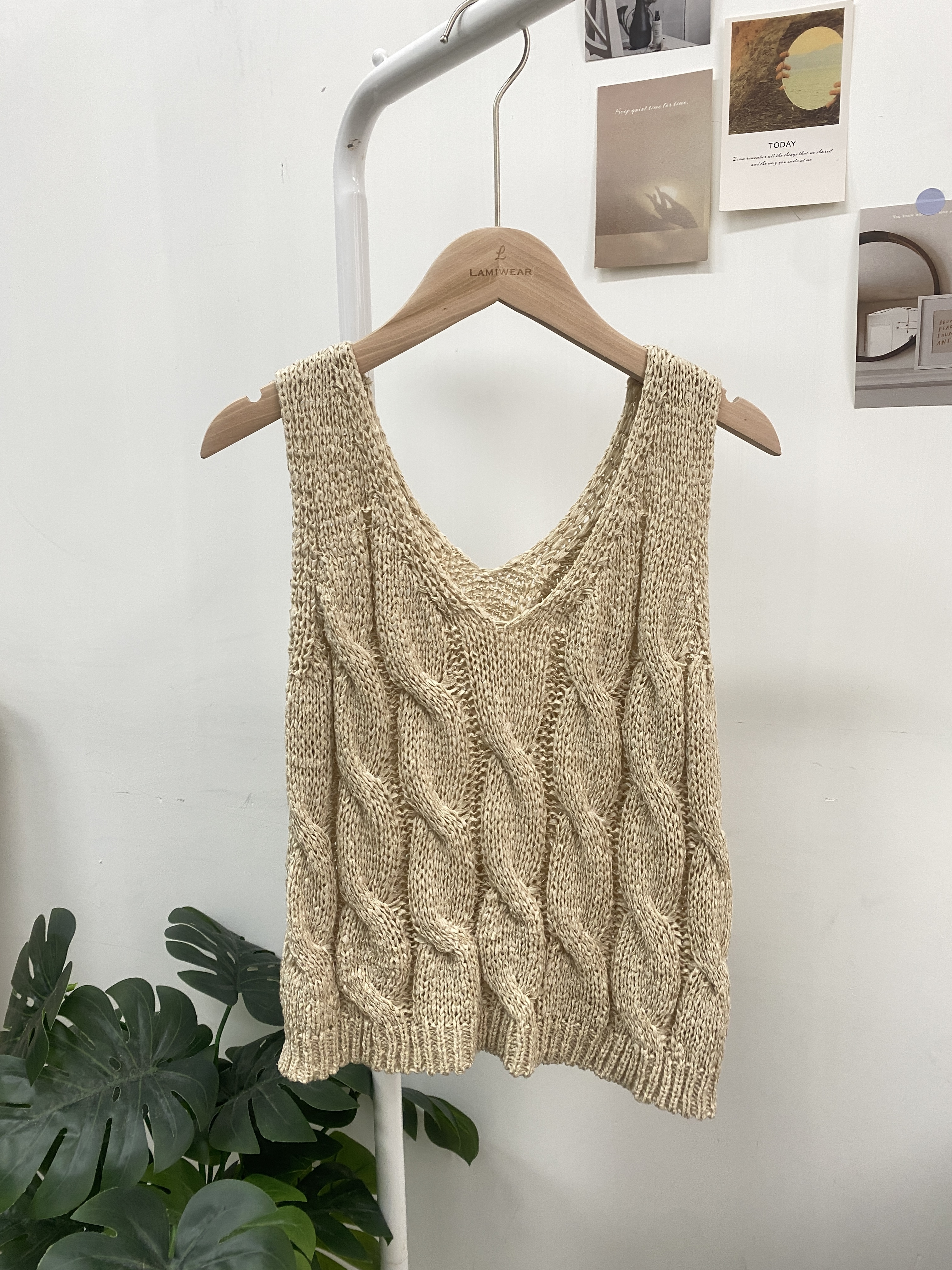 【 現貨 】波浪紋布織背心