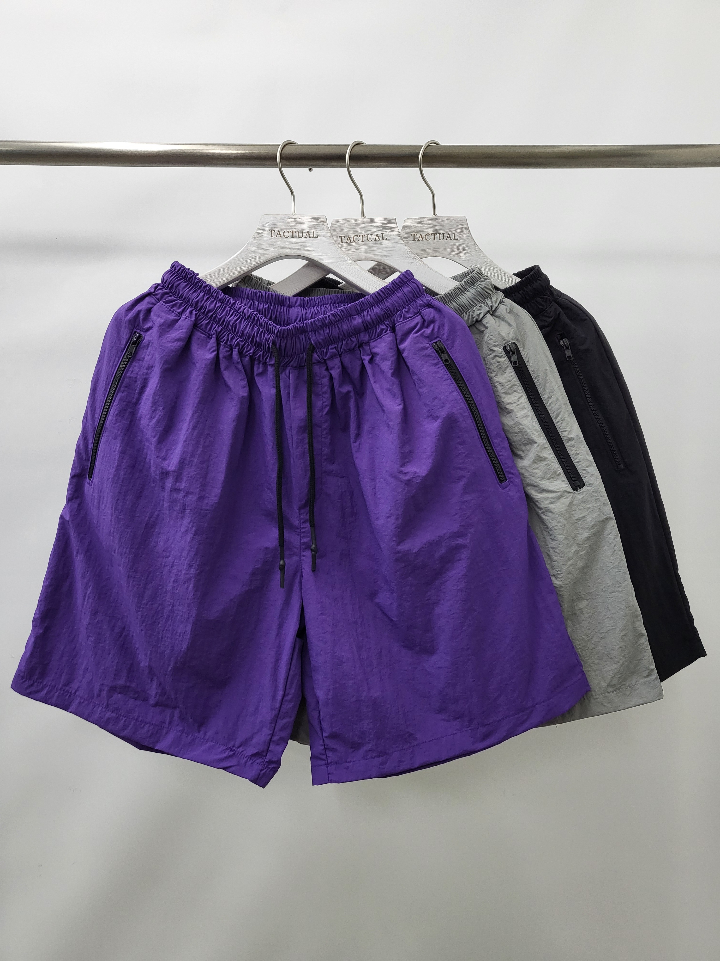 淨色拉鍊袋短褲 P2536