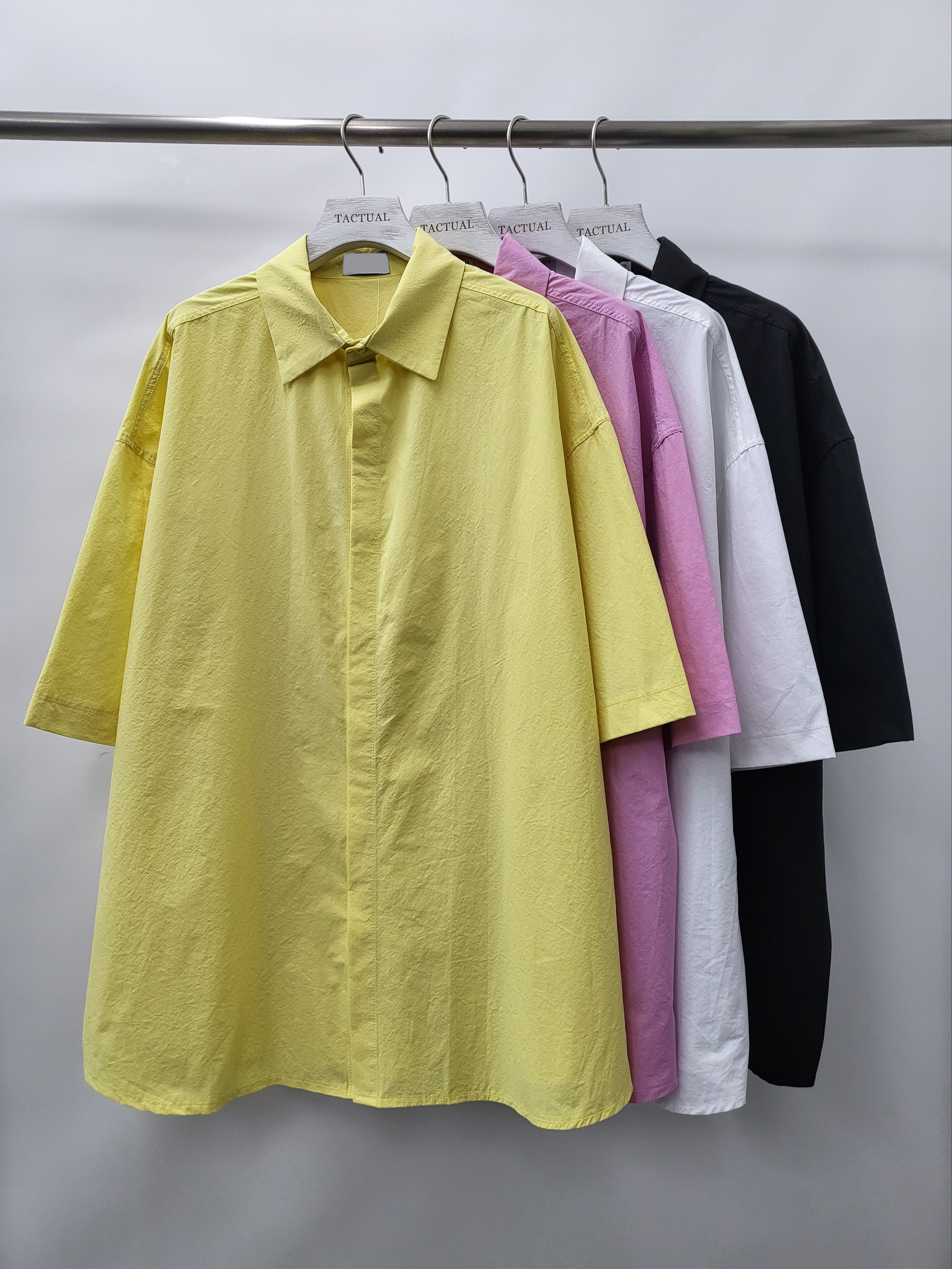 Oversize淨色短袖恤衫 S2117