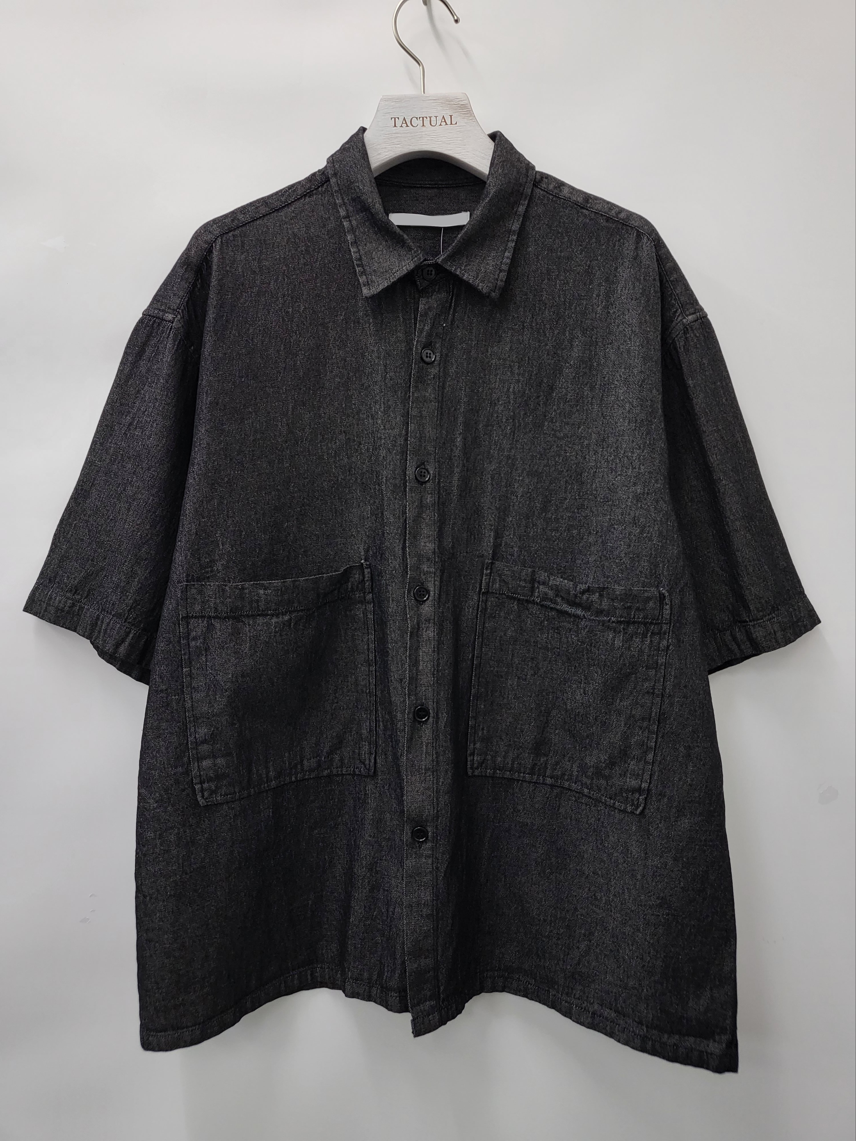 淨色牛仔短袖恤衫 S2121