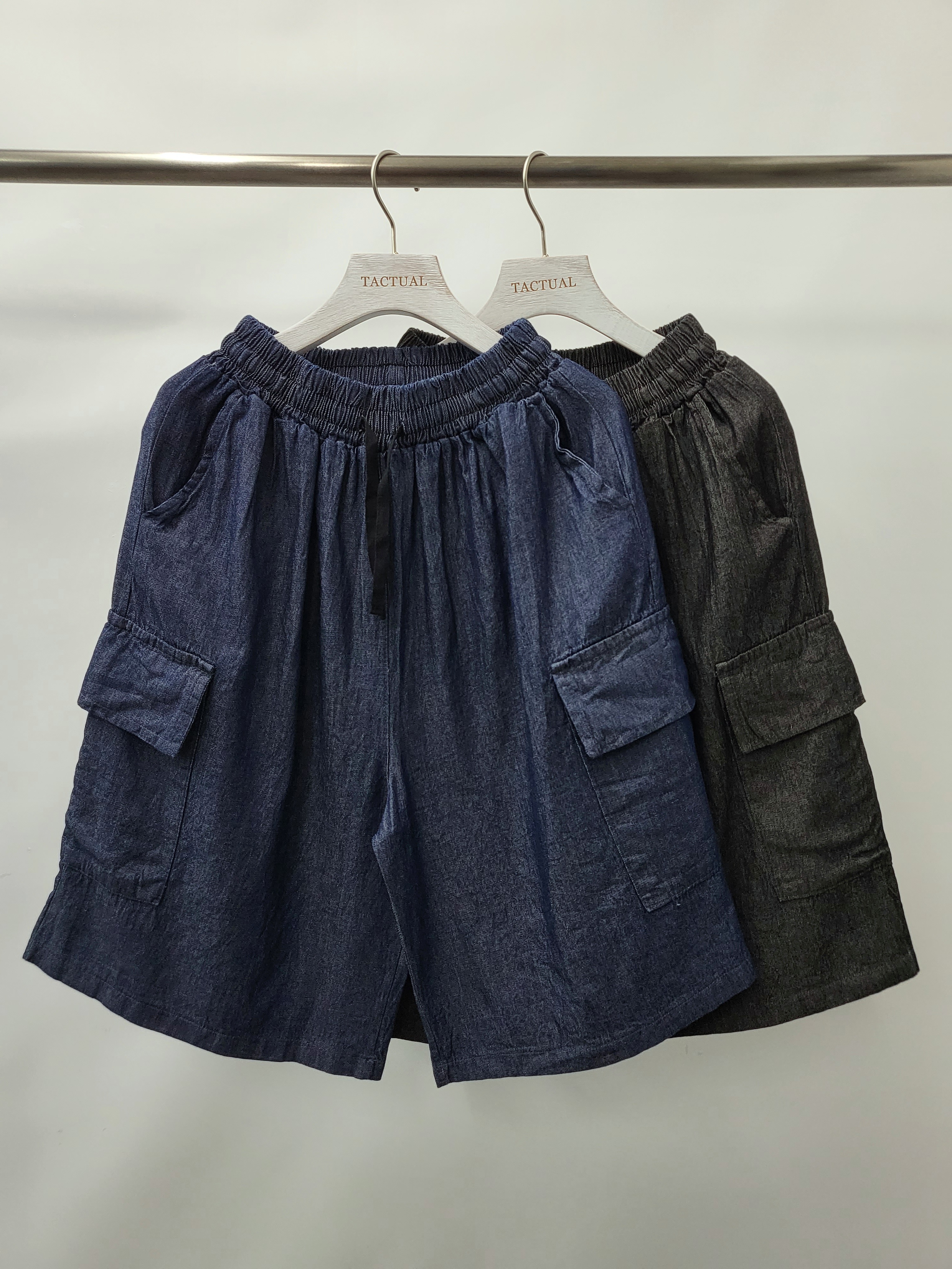 牛仔工裝短褲 P2529