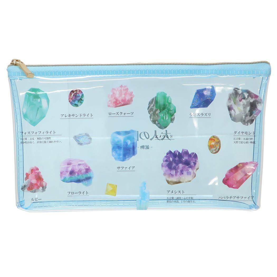 礦石 透明防水筆袋 收納袋 大人的圖鑑｜日本KAMIO JAPAN