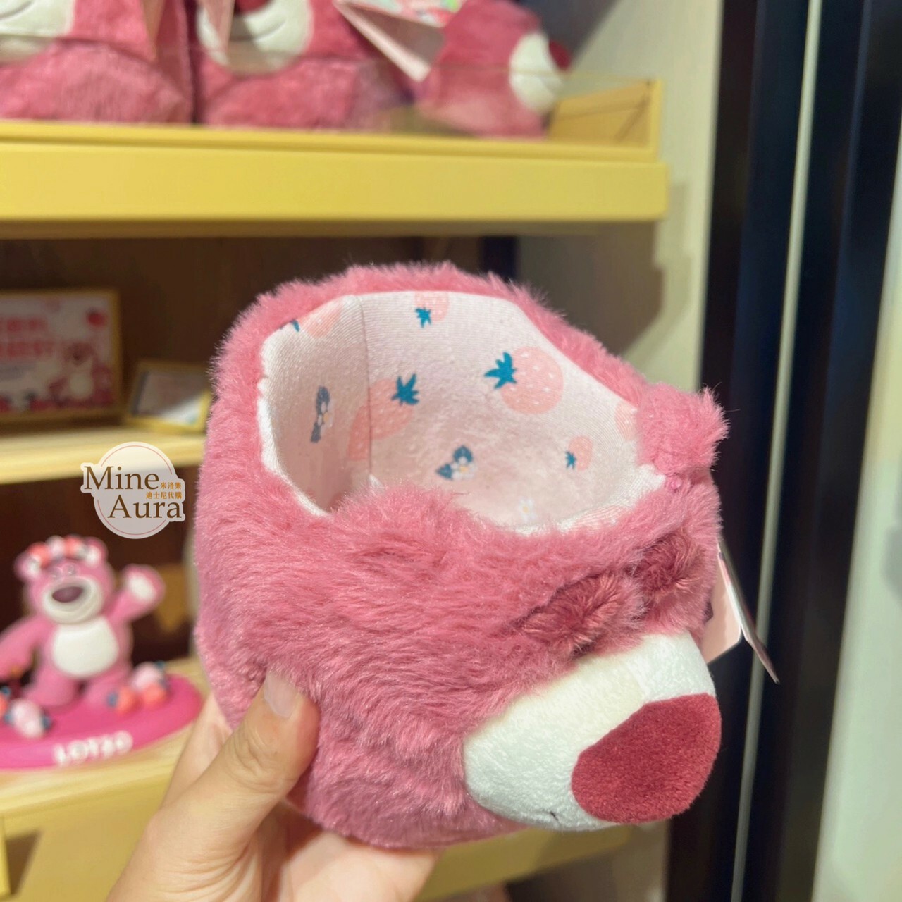 熊抱哥 Lotso居家系列 大臉 絨毛 造型 筆筒 化妝刷收納筒 玩具總動員 Toy Story -上海迪士尼樂園