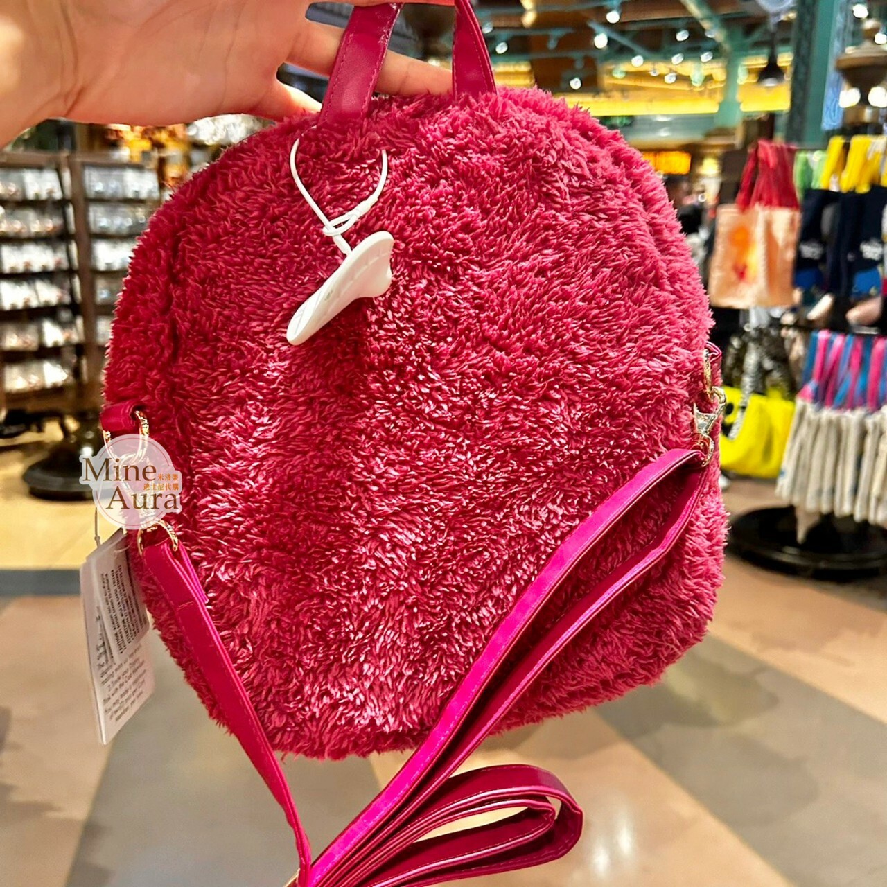 熊抱哥 Lotso 絨毛 大頭造型 透明設計 後背包 有草莓味 玩具總動員 Toy Story -上海迪士尼樂園