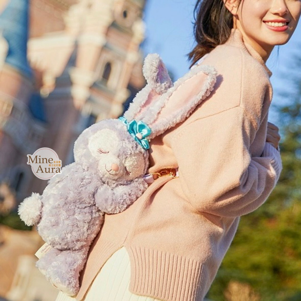 史黛拉露 星黛露 StellaLou 睡顏 睡覺 造型 絨毛 斜背包 -上海迪士尼樂園