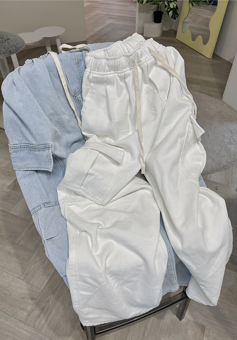 抽繩牛仔工作褲*2色