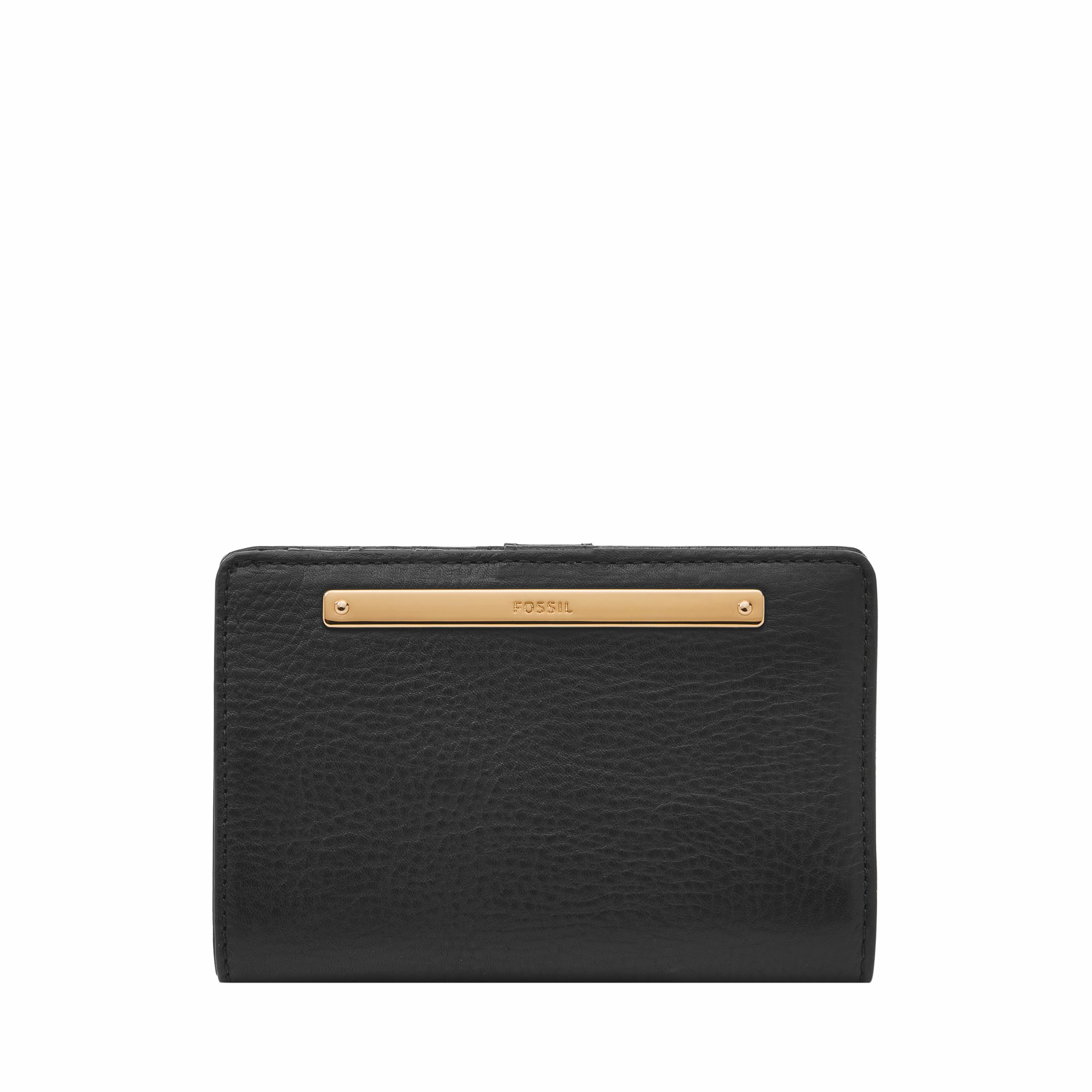 Liza 輕巧型真皮短夾-黑色X金釦版 SL7986G001