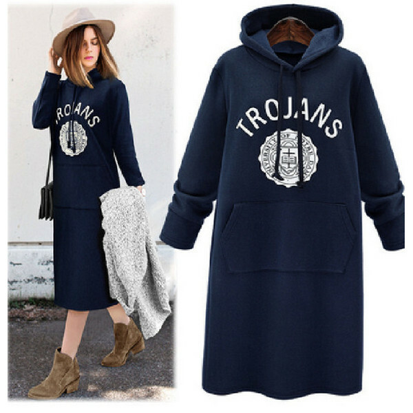 Silky and thick hooded sweatdress