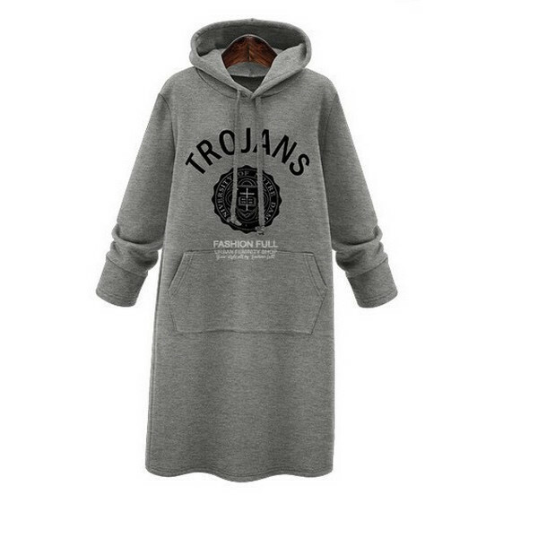 Silky and thick hooded sweatdress