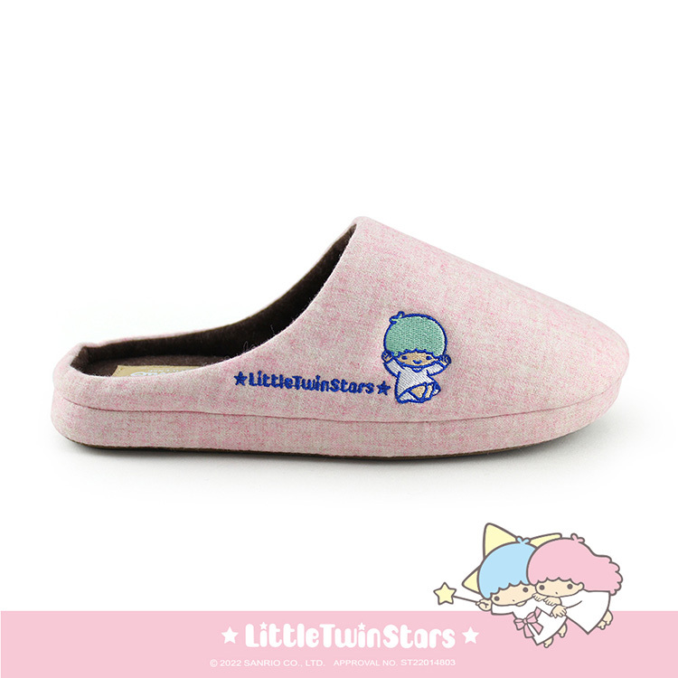 Paidal x Little Twin Stars 雙星仙子毛絨室內拖鞋-粉