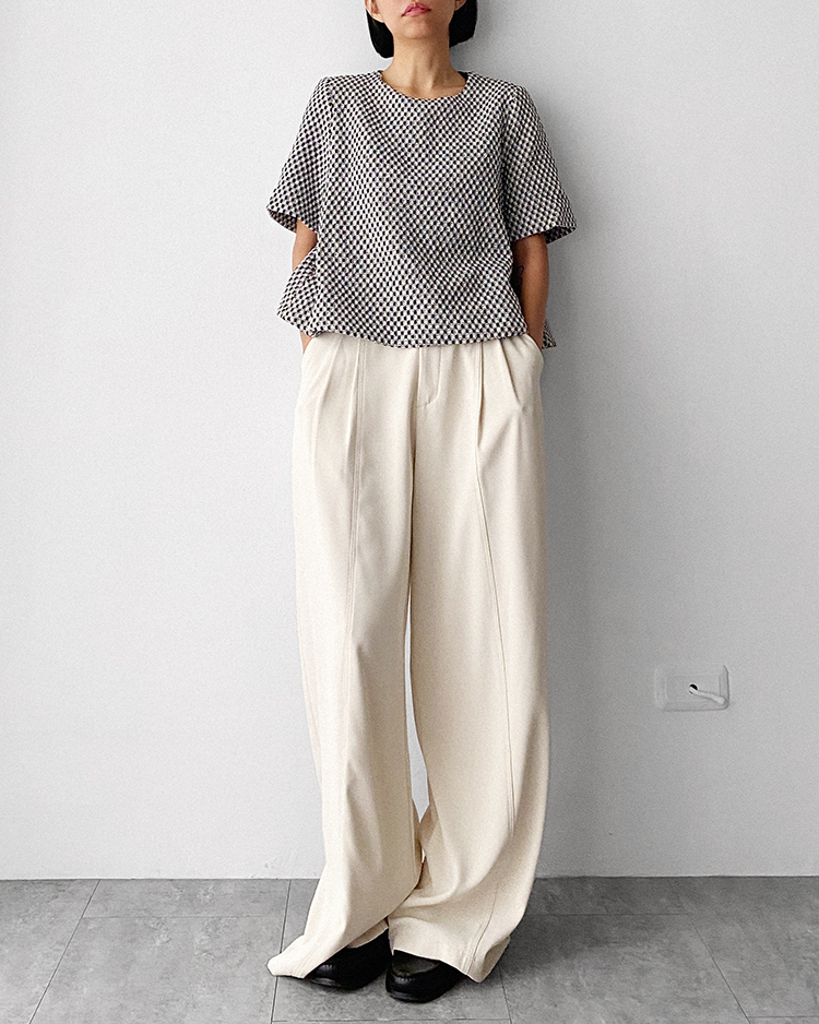 MFT-2365 黑白呢傘狀上衣