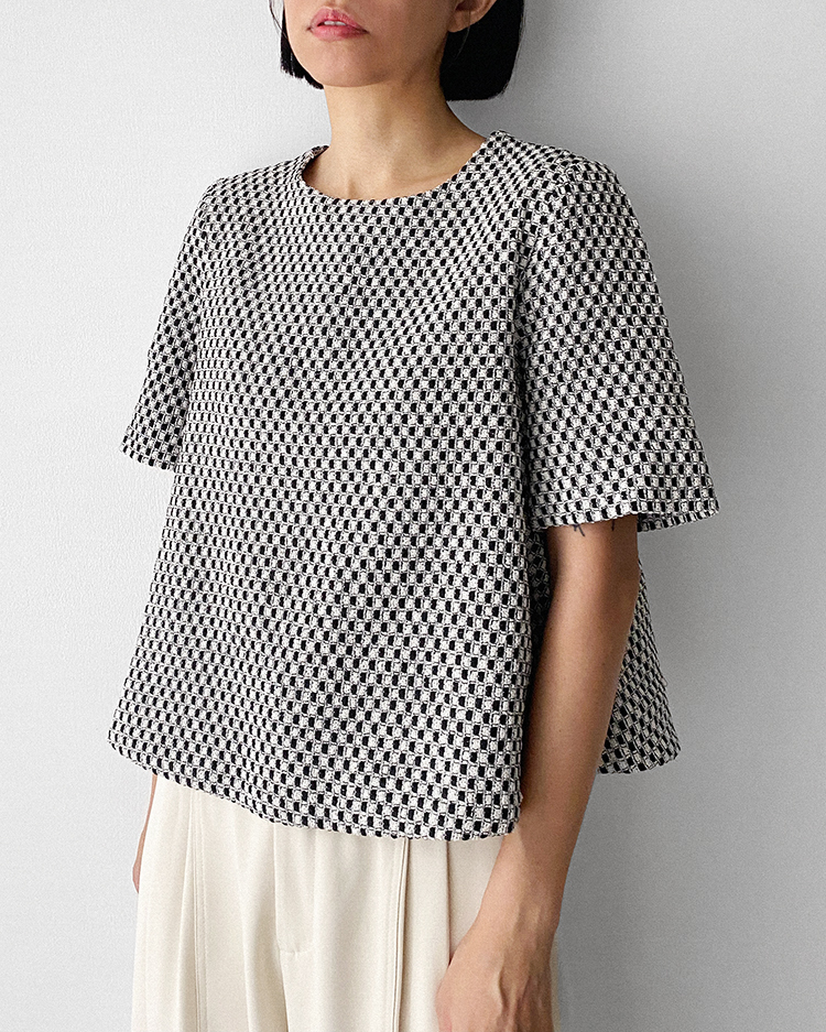 MFT-2365 黑白呢傘狀上衣