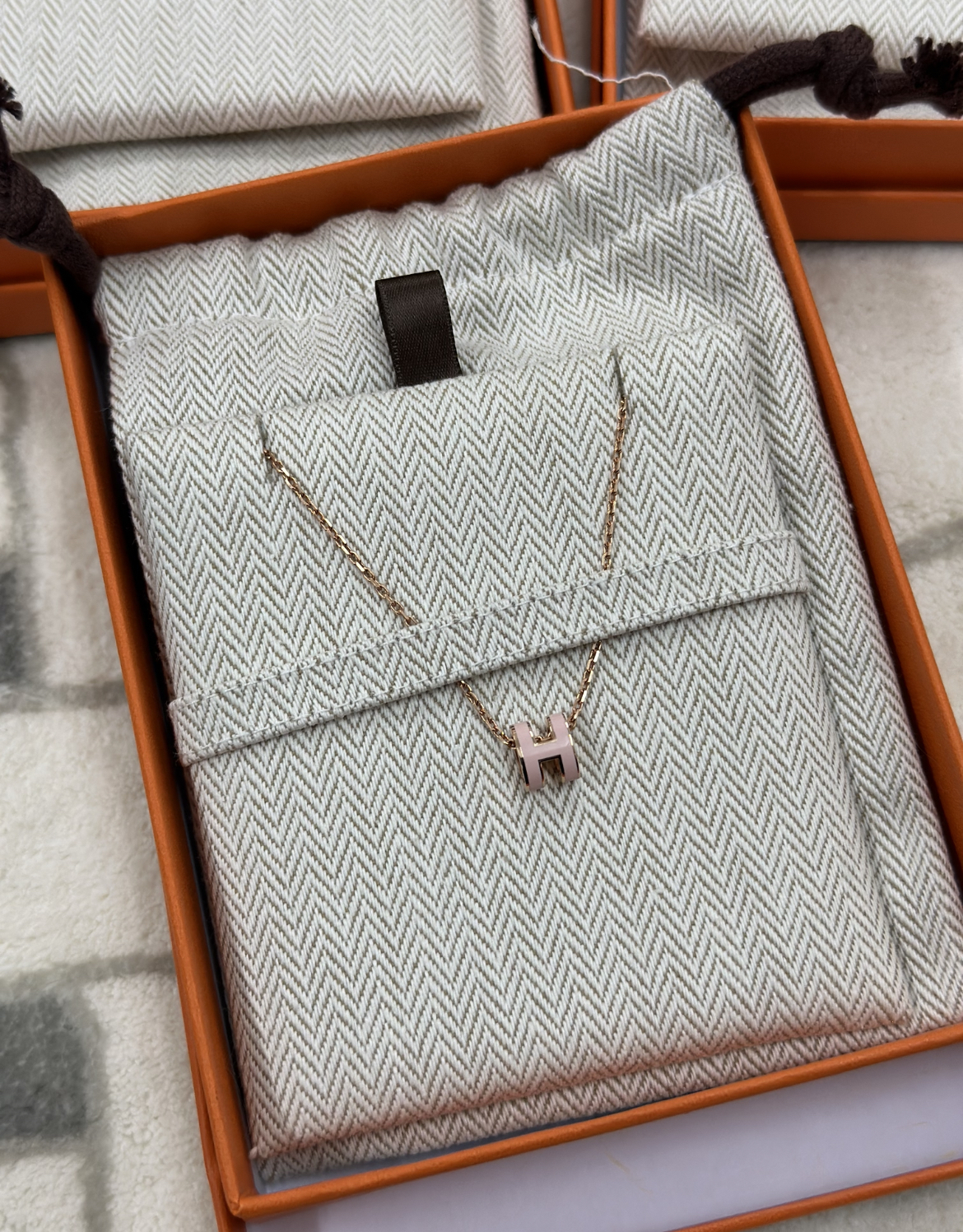 Hermes mini Pop h pink x gold / rose gold