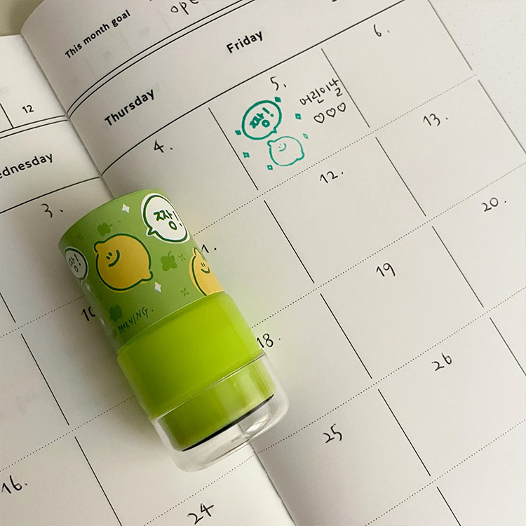 【SecondMorning】圓形檸檬小印章