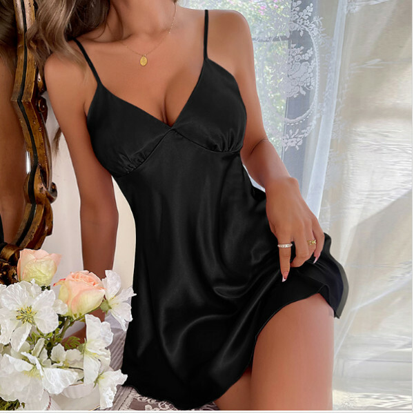 Sexy backless short skirt pajamas