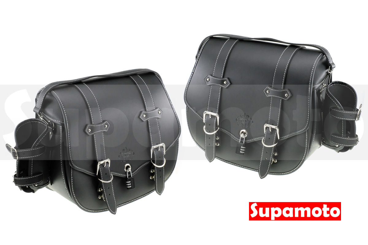 -Supamoto- CB350 馬鞍包 馬鞍袋 通用 改裝 復古 檔車 側包 側箱 皮革 重機
